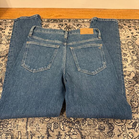 MADEWELL Women’s 25 The Perfect Vintage Jean Medium Dark Wash Straight Leg - Picture 2 of 7